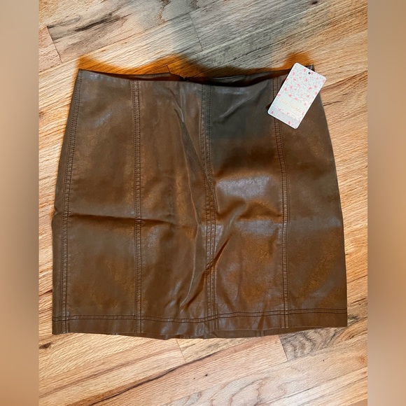 Free People Modern Femme Vegan Suede Mini Skirt - Picture 1 of 3